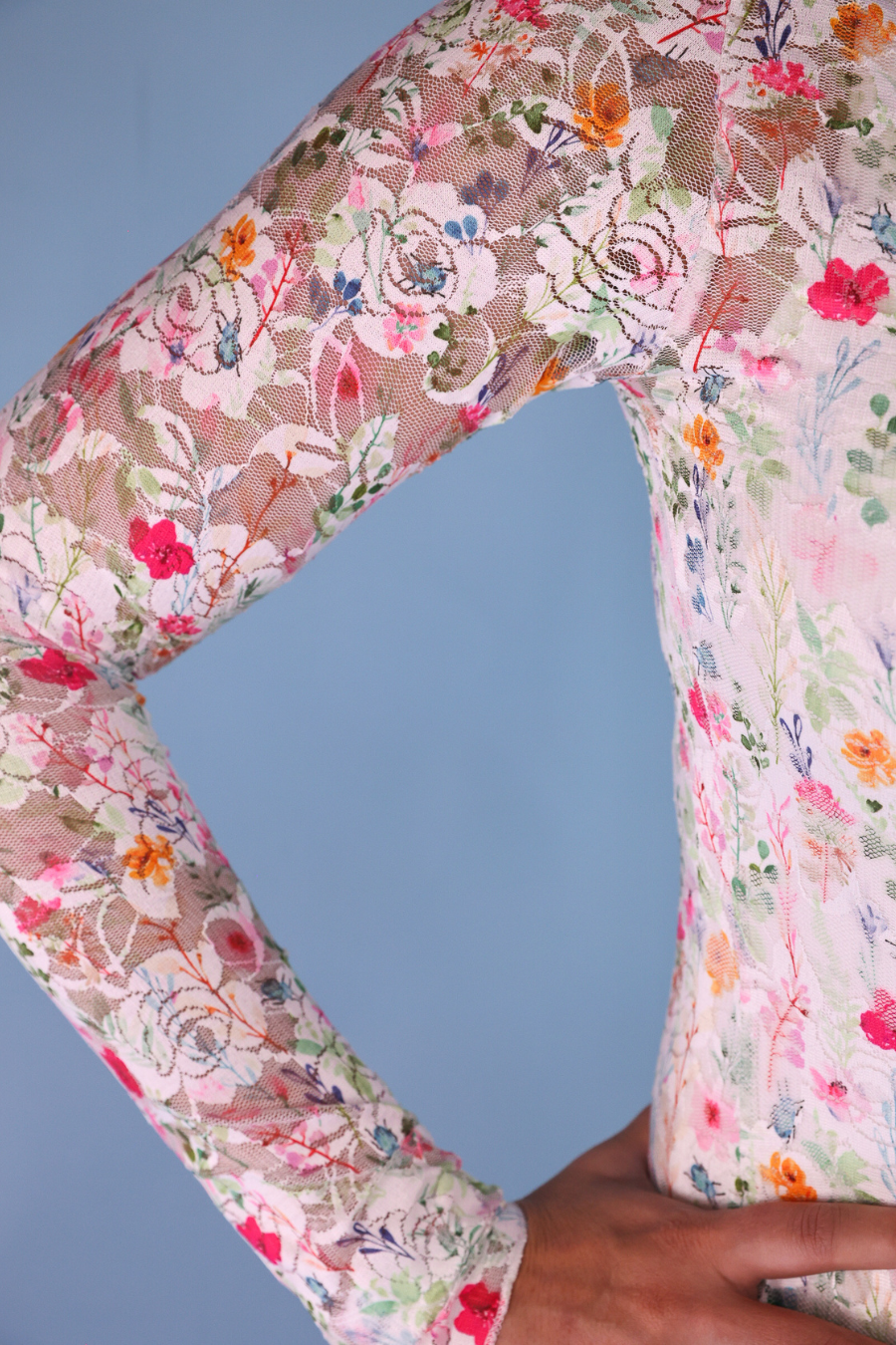 Kylie Lace Top- Spring Happy Blooms