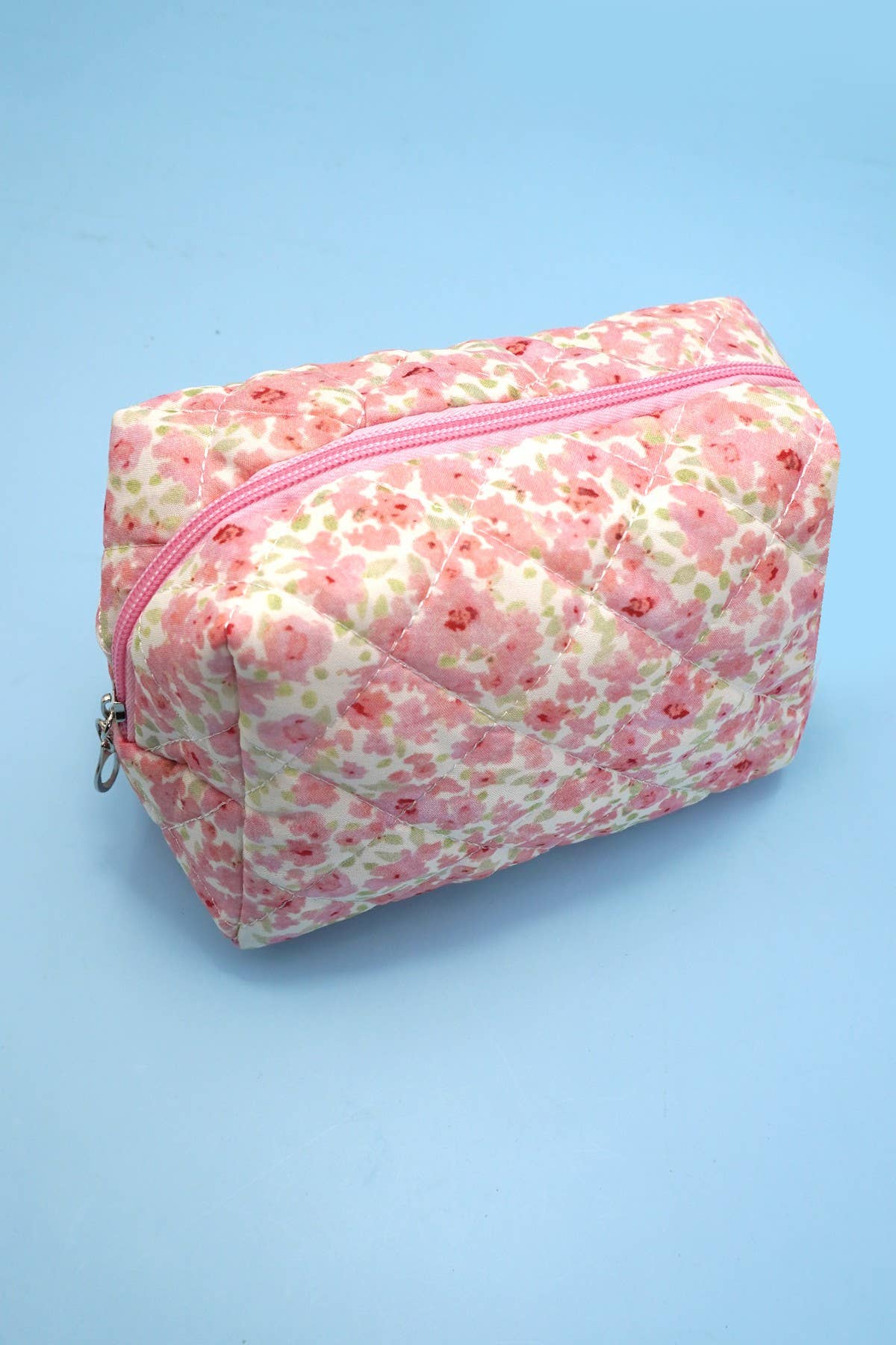 FLORAL TOILE PATTERN MAKEUP COSMETIC POUCH BAG