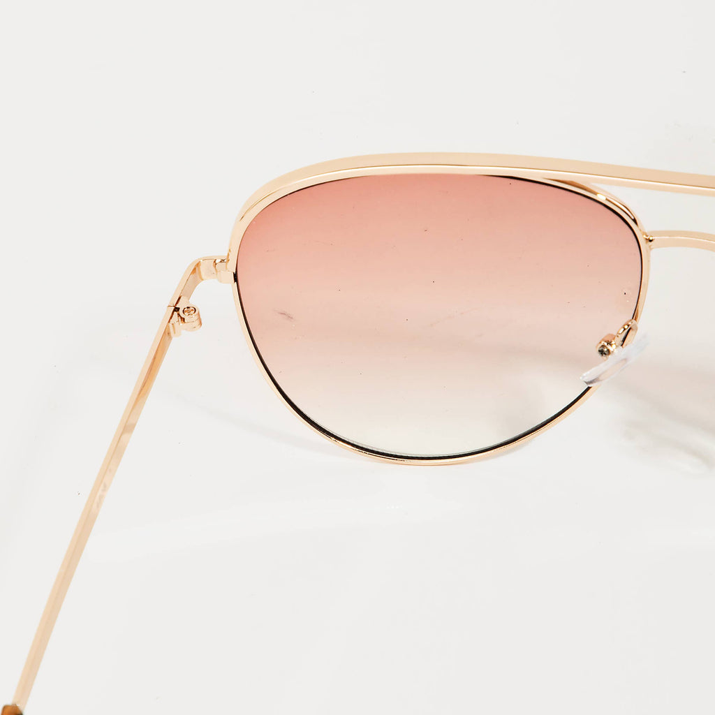 Metal Frame Double Bridge Sunglasses
