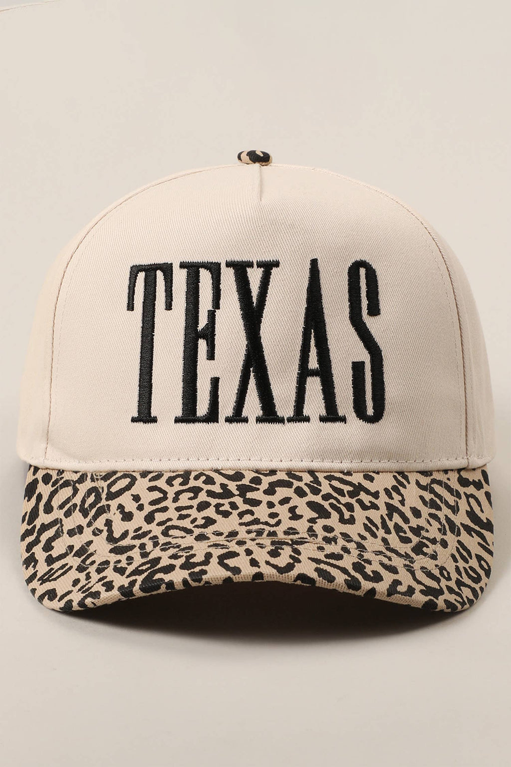 TEXAS Embroidered Leopard Baseball Cap