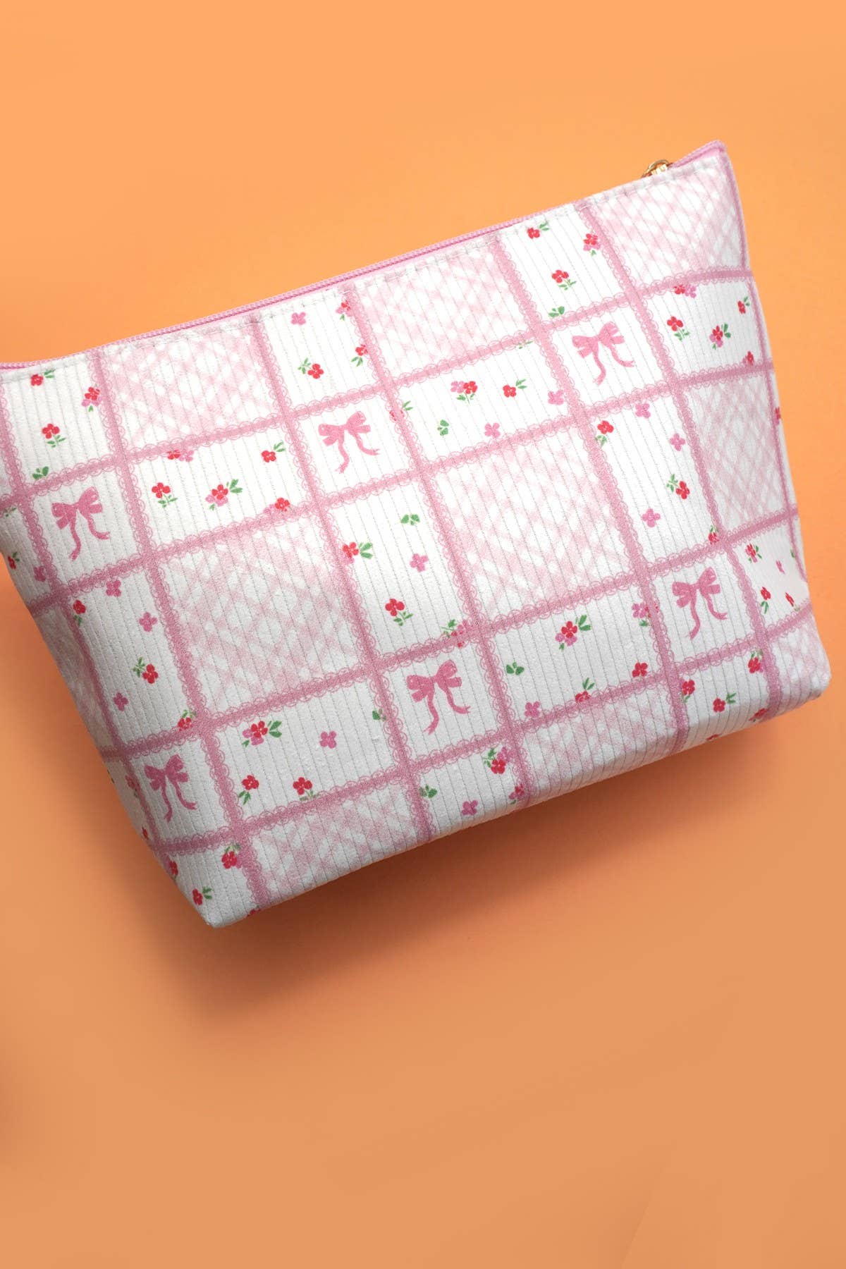 TRAVEL FLORAL COSMETIC MAKEUP POUCH BAG