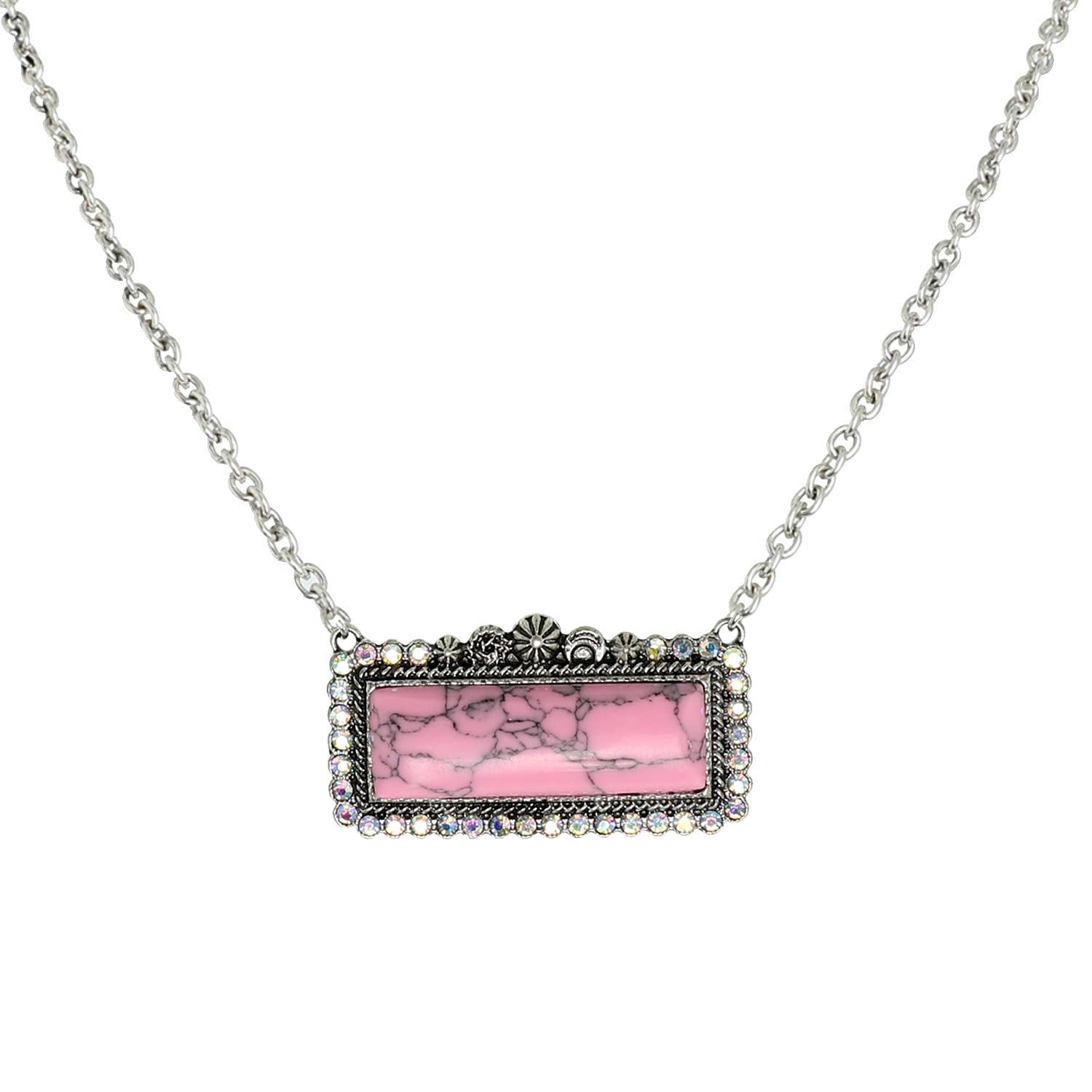 Western Rectangle Turquoise Concho Necklace