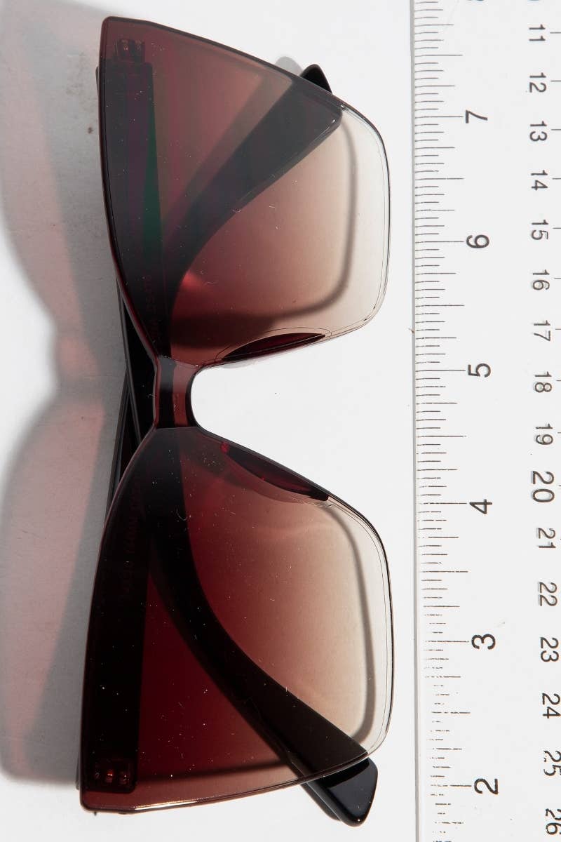 Large Frameless Round Square Sunglasses Set