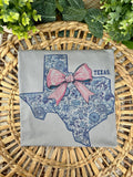 Texas and pink bow T-shirt