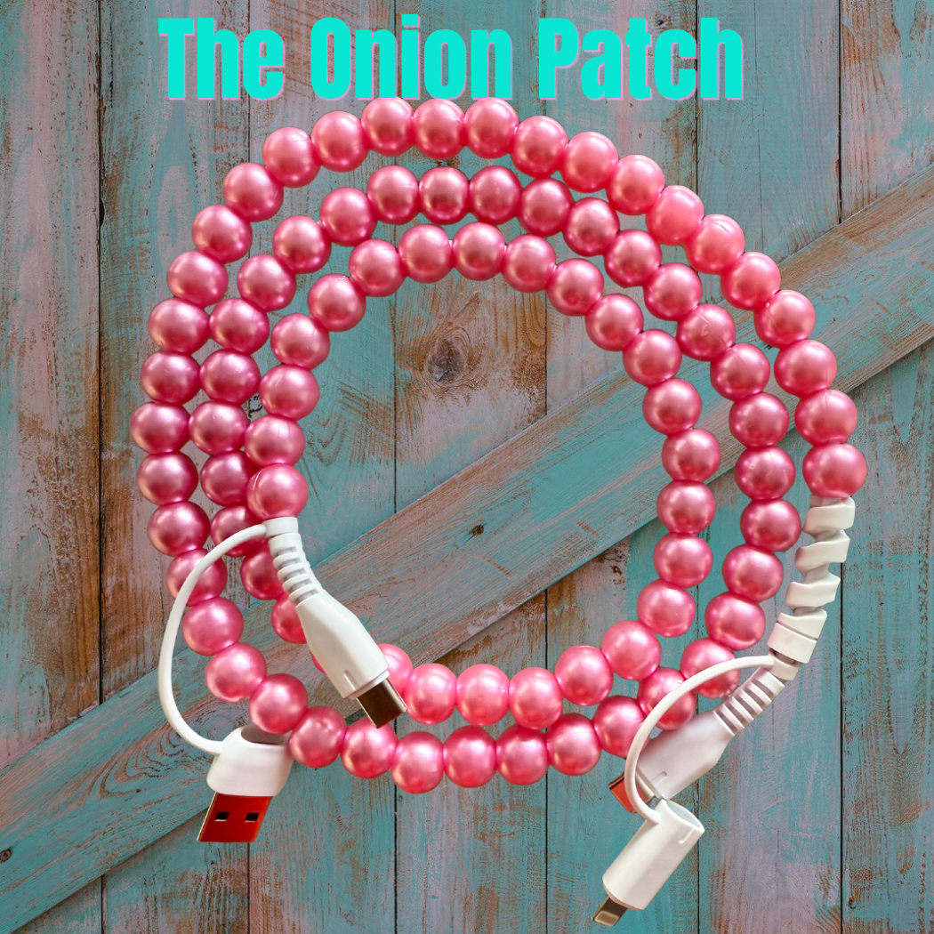 Pink Pearl 4-in-1 Beaded Charging Cable