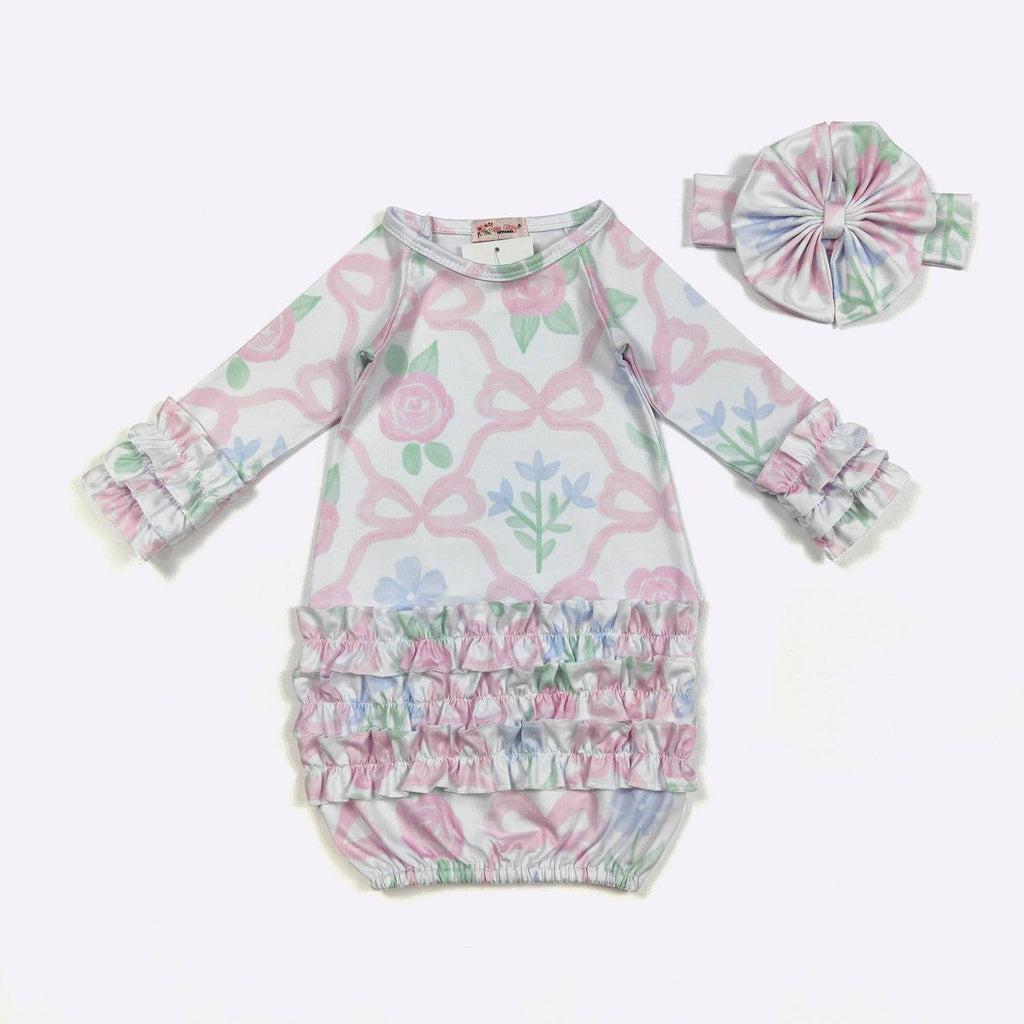 Pastel Coquette Baby Gown