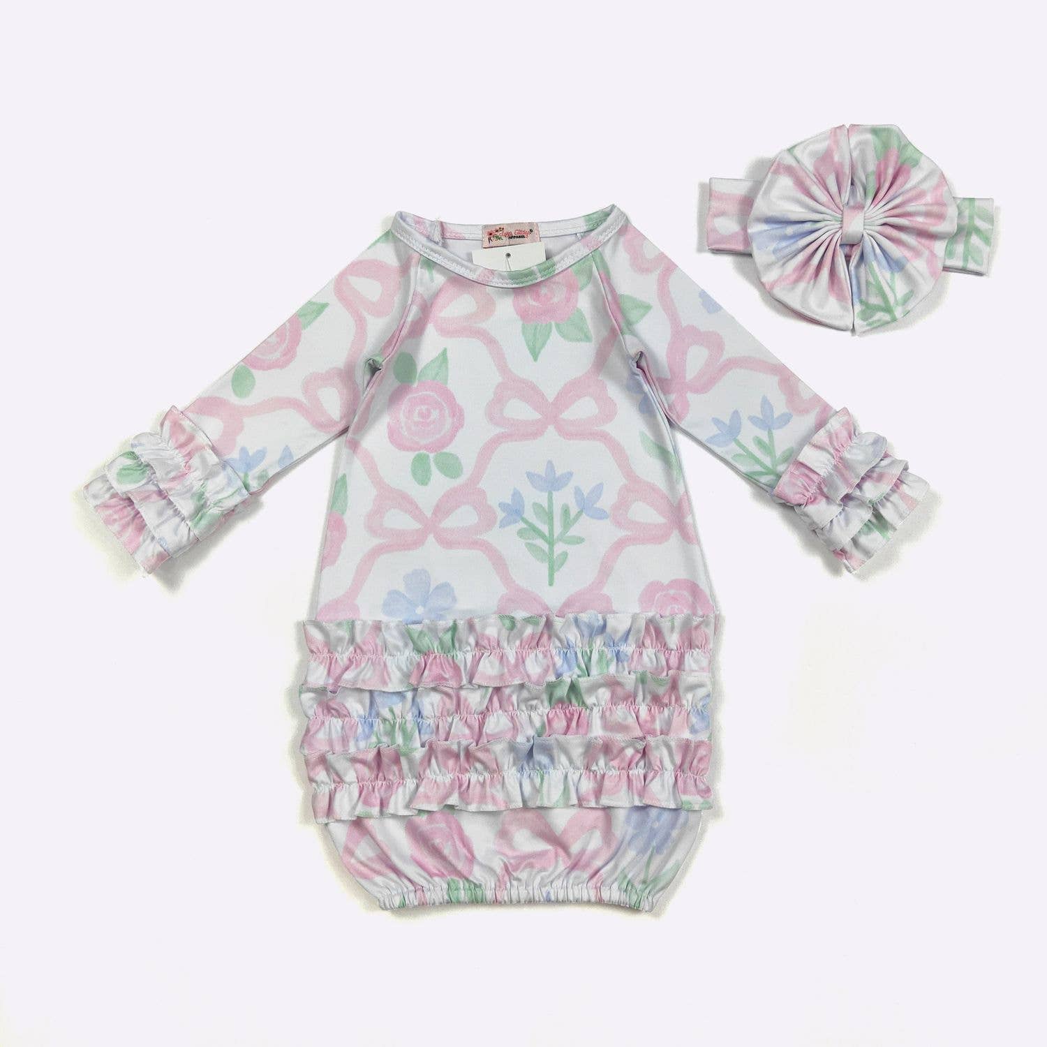 Pastel Coquette Baby Gown