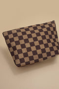 TRAVEL CHECKER COSMETIC MAKEUP POUCH BAG