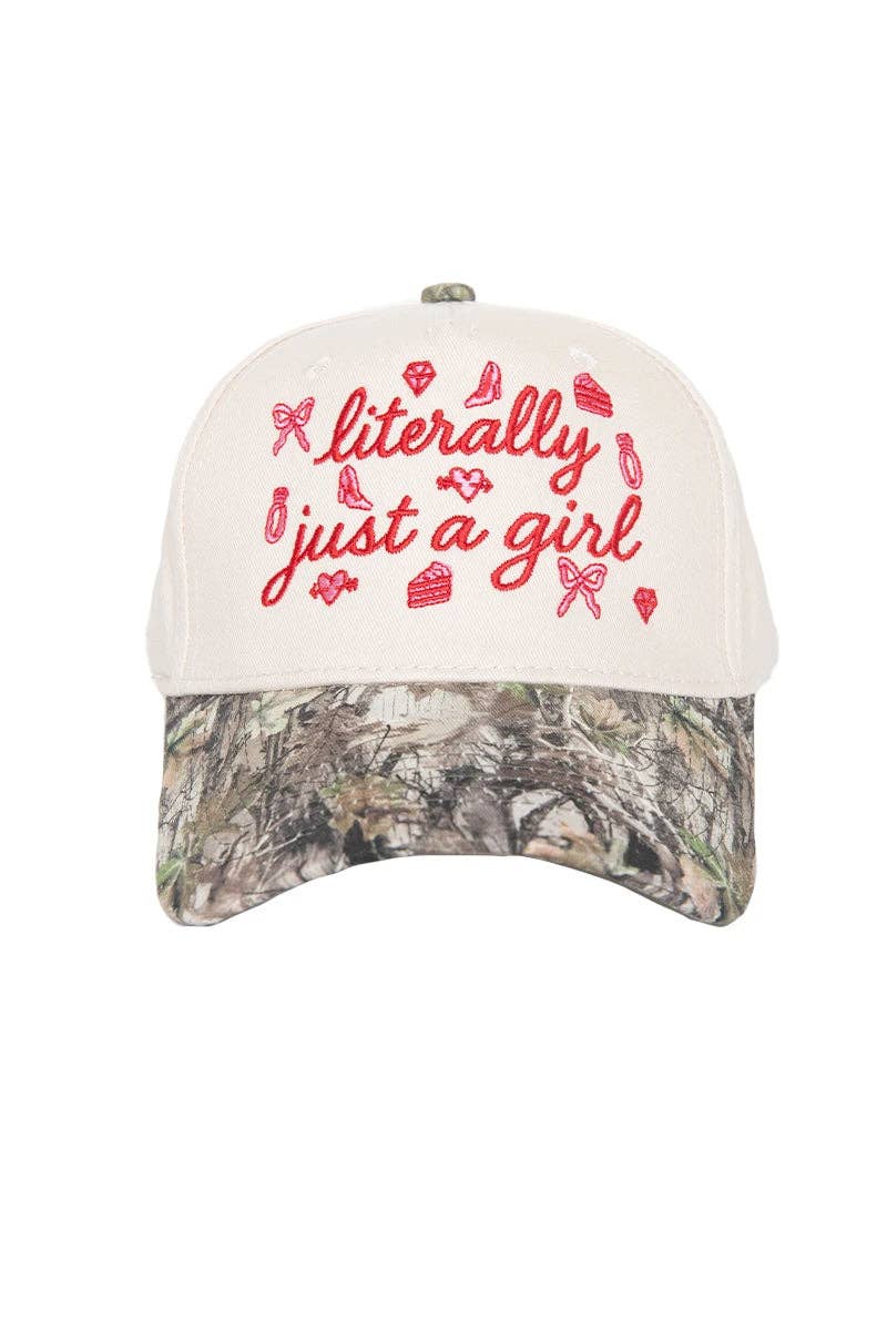 Literally Just A Girl Doodles Trucker Hats Vintage