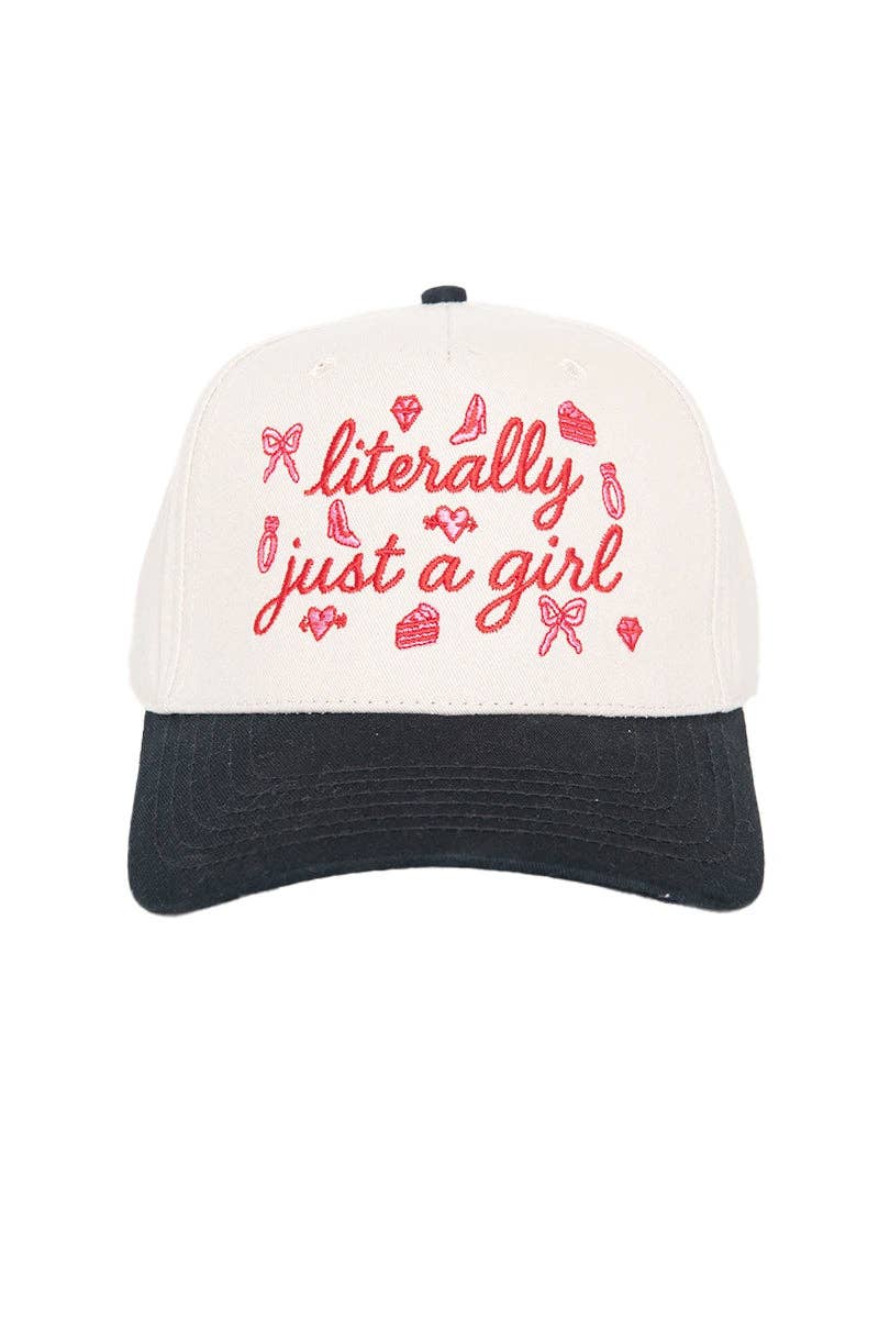 Literally Just A Girl Doodles Trucker Hats Vintage