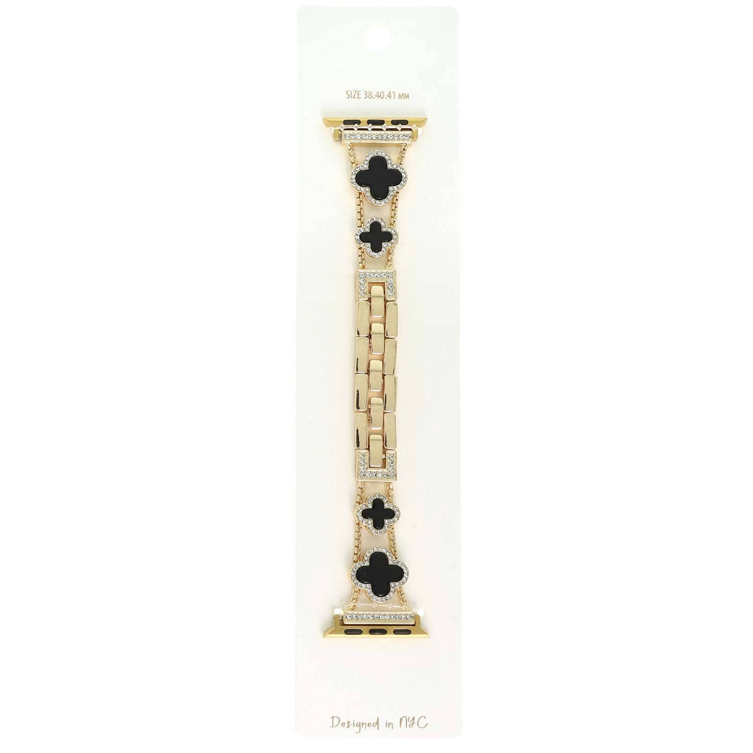 Quatrefoil Rhinestone Pave Apple Watch Chain  Band