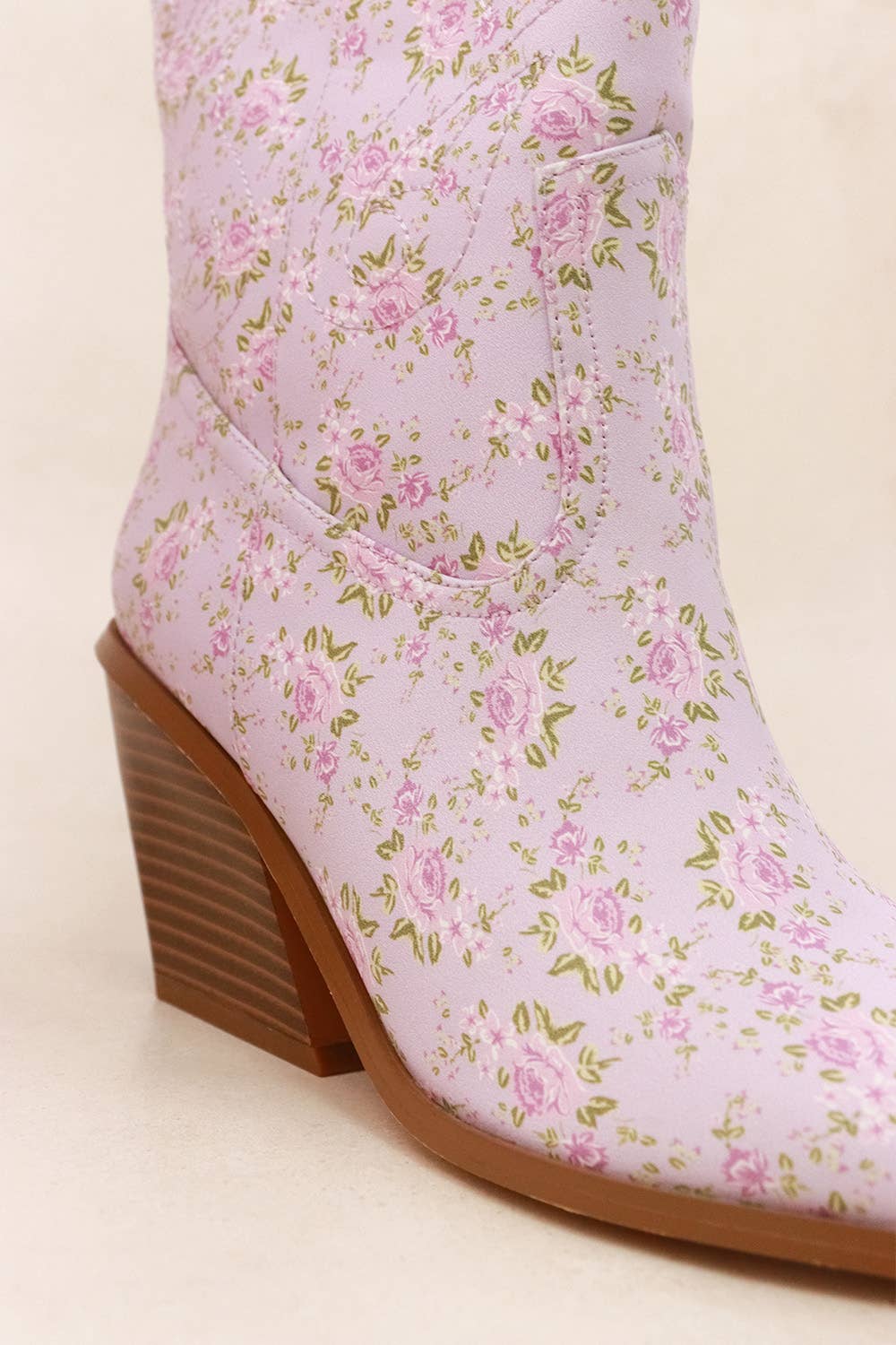 DAYLA - Chic Floral Print Western Boots 