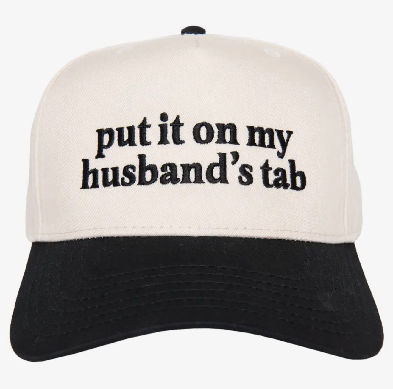 Put It On My Husband's Tab Two-Toned Vintage Hat