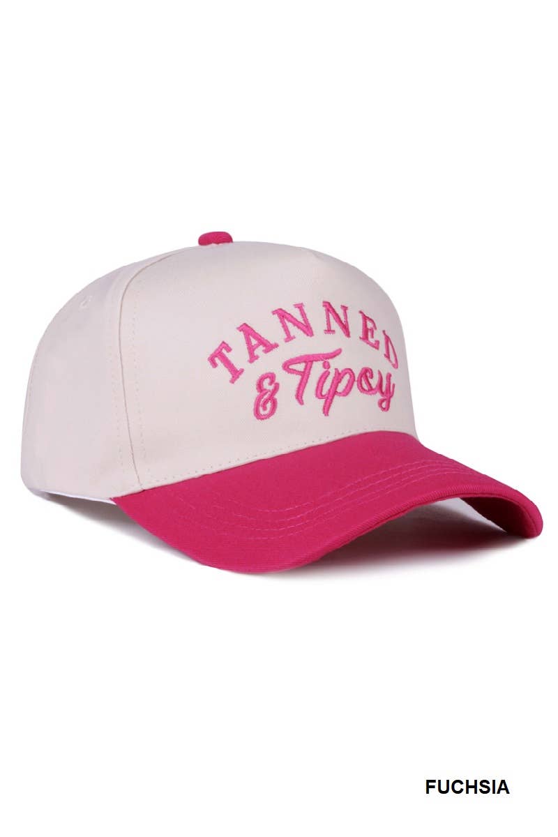 Tanned & Tipsy Two Tone Canvas Trucker Hat
