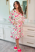 Legacy Lounge Robe- Pretty Lattice Bow