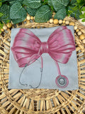 Pink Nurse Chinoiserie Bow T-shirt
