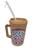 "Fueled By Iced Coffee and Anxiety" HIP SIPS Mega Mug 34oz
