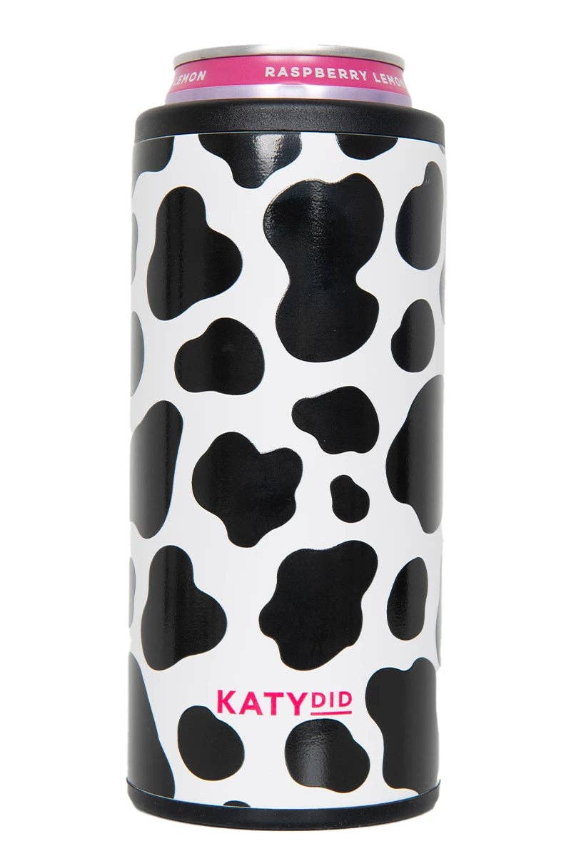 Cow Print Slim Can Cooler
