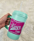 'It's River Time' Mega Trucker Mug 34oz