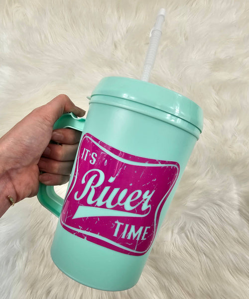 'It's River Time' Mega Trucker Mug 34oz