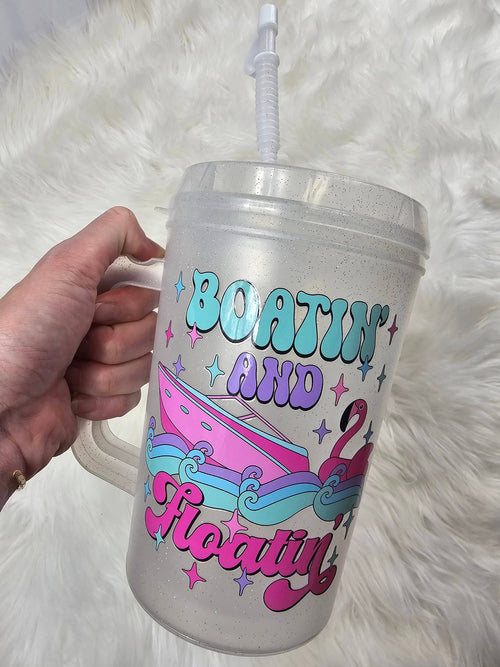 'Boatin and Floatin' Mega Trucker Mug 34oz