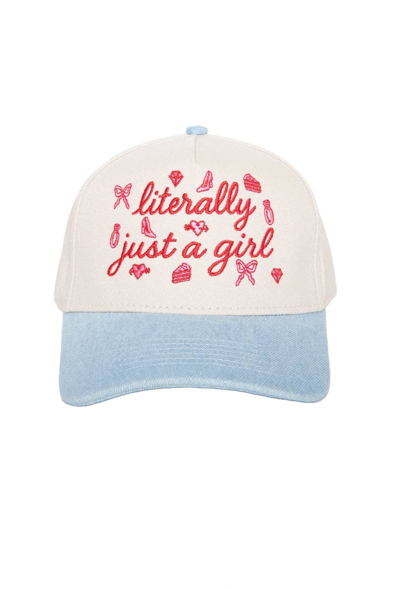 Literally Just A Girl Doodles Trucker Hats Vintage