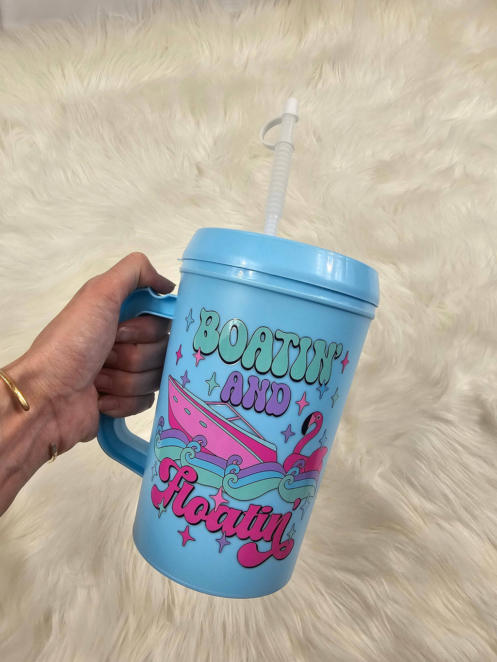 'Boatin and Floatin' Mega Trucker Mug 34oz