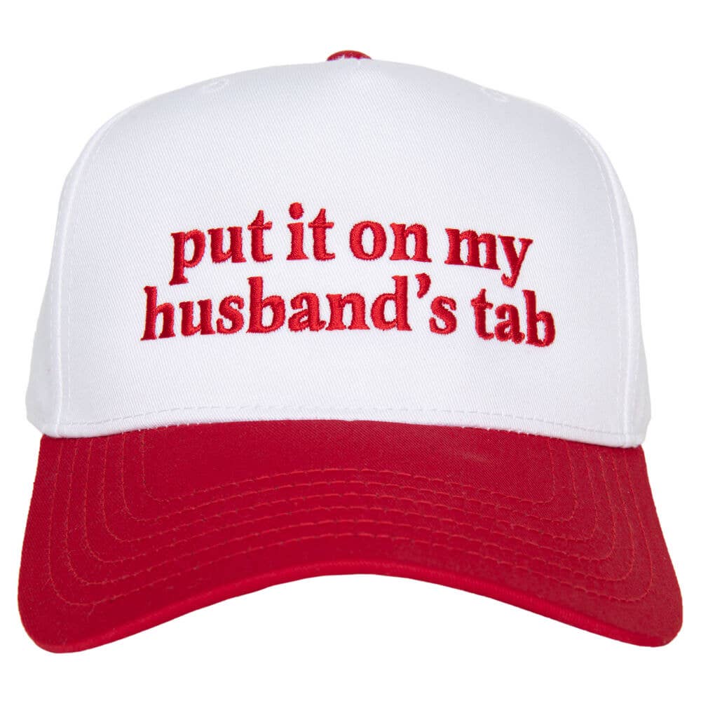 Put It On My Husband's Tab Two-Toned Vintage Hat