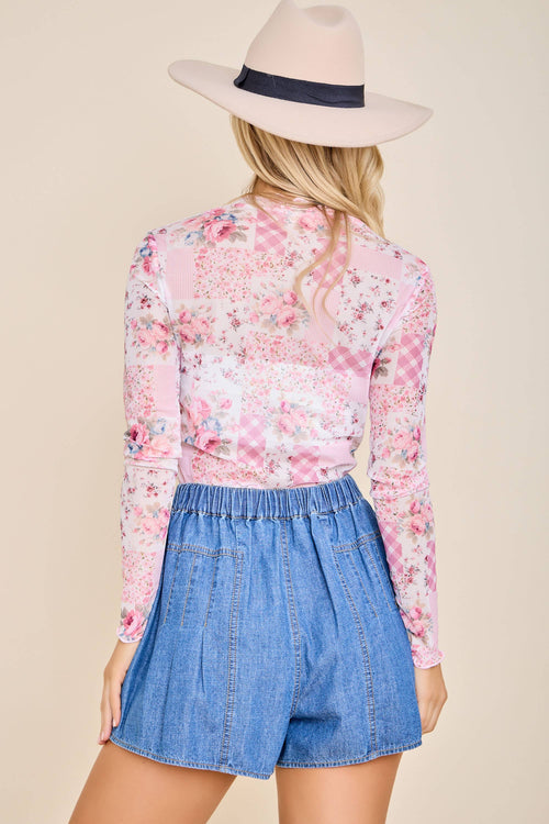 Blushing Meadow Ruffle Top