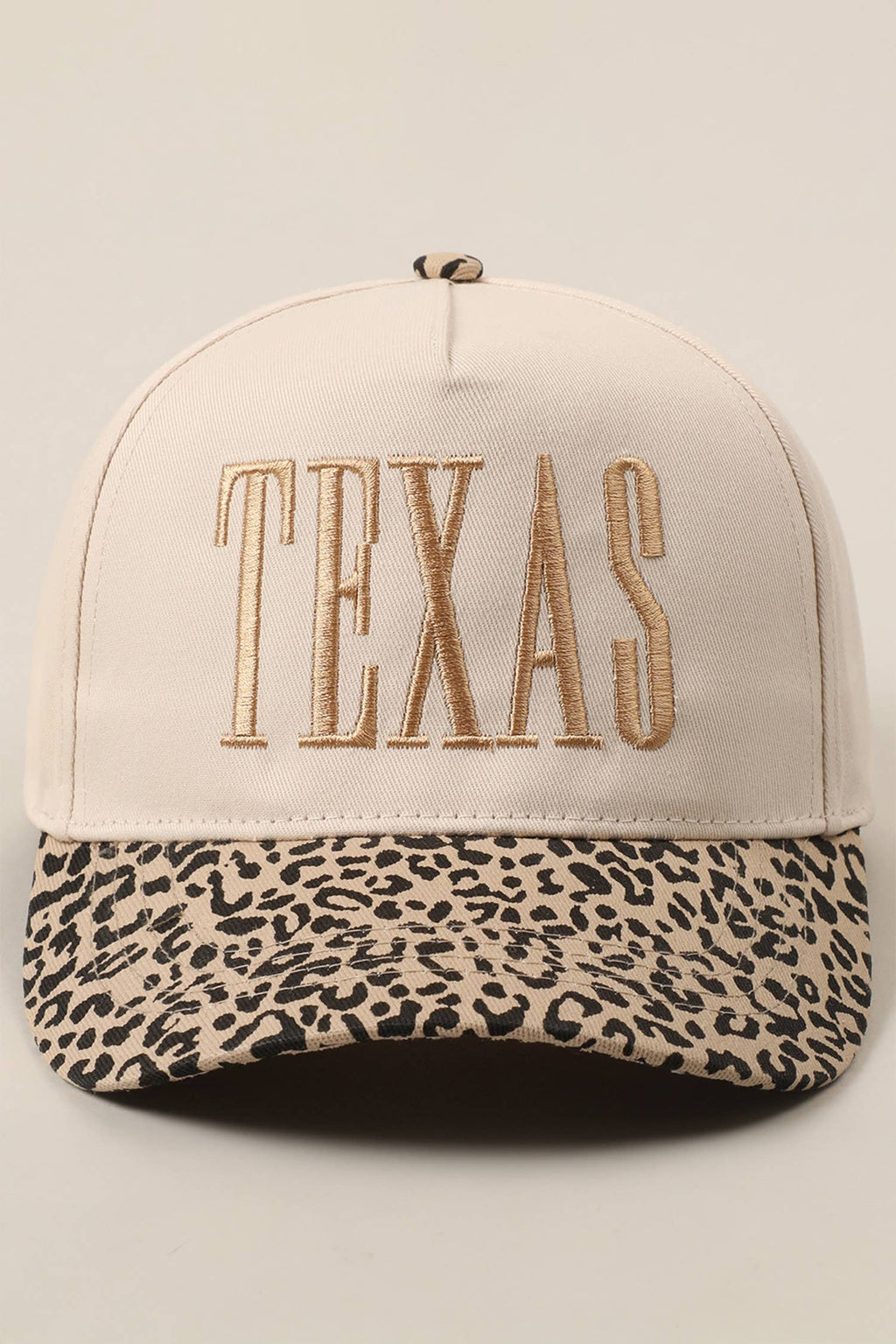 TEXAS Embroidered Leopard Baseball Cap
