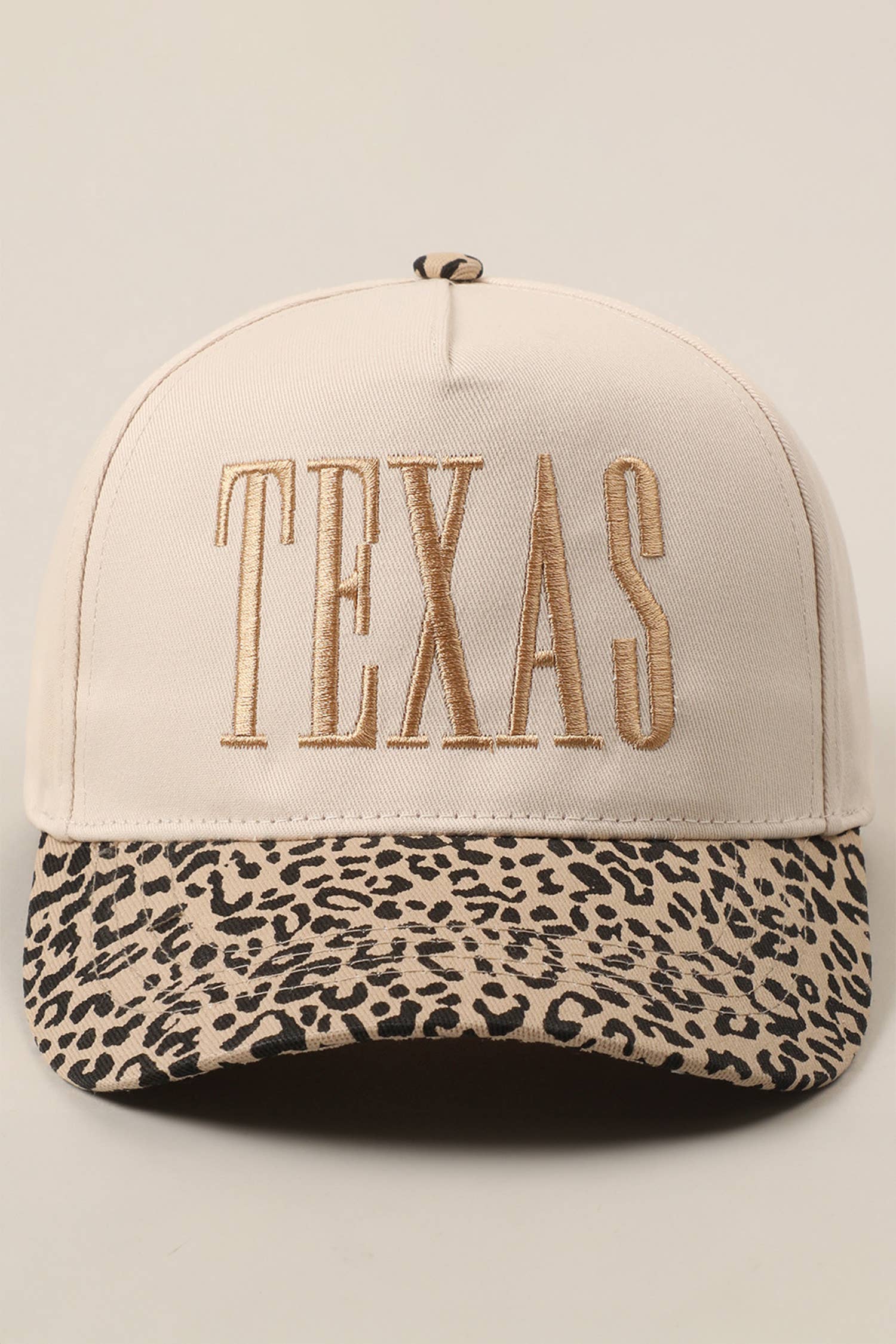 TEXAS Embroidered Leopard Baseball Cap